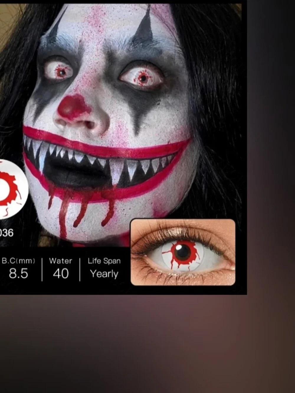 Halloween Color Eye Wear Lenses - Costume Enhancements